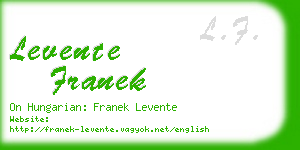 levente franek business card